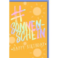 Geburtstag Hashtag Glückwunschkarte mit Umschlag...