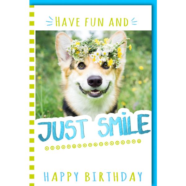 Geburtstag Glückwunschkarte mit Umschlag Hund