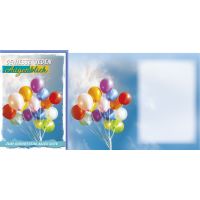 Geburtstag Glückwunschkarte mit Umschlag Luftballons...