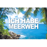 Postkarte #like Ich habe Meerweh – Meer Palmen
