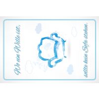 Postkarte #like Wo ein Wille ist, sollte kein Sofa stehen