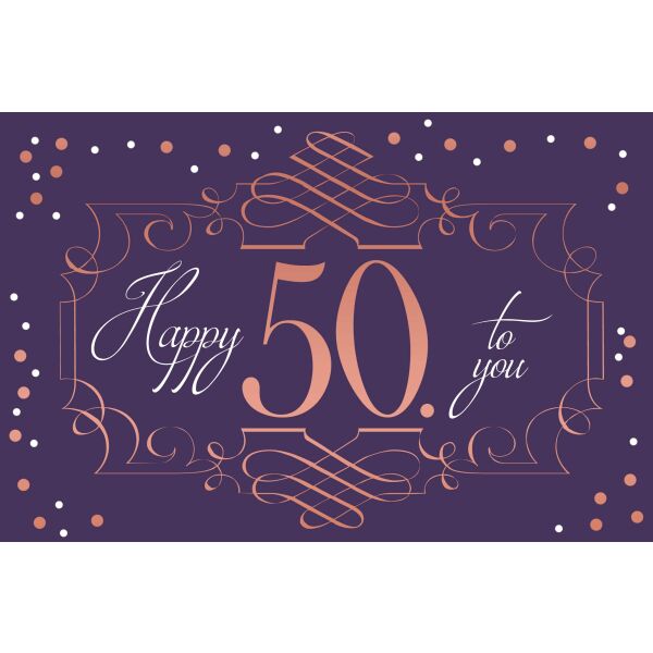 50. Geburtstag Karte mit Umschlag