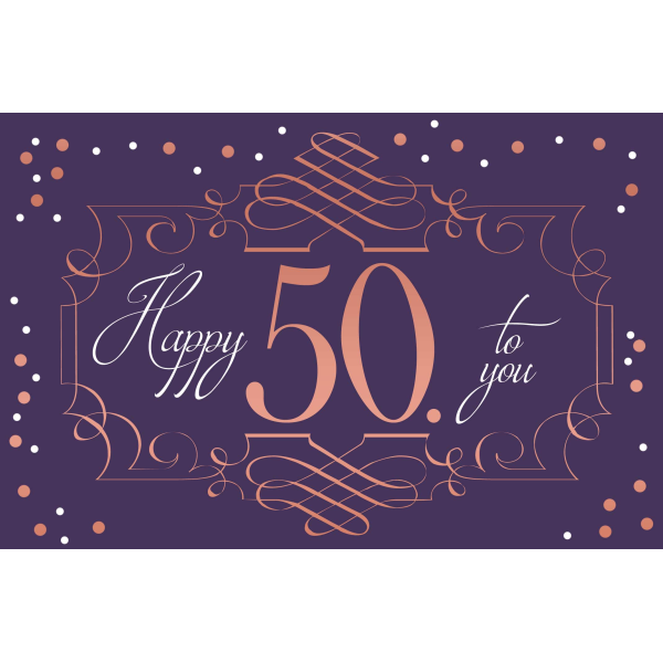 50. Geburtstag Karte mit Umschlag