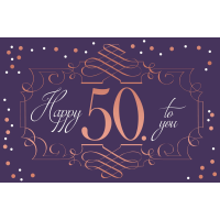 50. Geburtstag Karte mit Umschlag