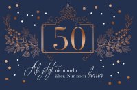 A - 50. Geburtstag - Karte mit Umschlag