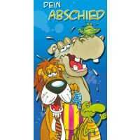 A - Abschied - Glückwunschkarte im Format 12 x 22 cm...