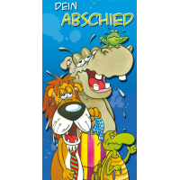 A - Abschied - Glückwunschkarte im Format 12 x 22 cm...