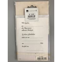 Silberhochzeit  Einladung 5 Karten 5 Umschläge im...