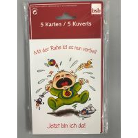 Geburt Ereignis Geburtsanzeige 5 Karten 5 Umschläge...