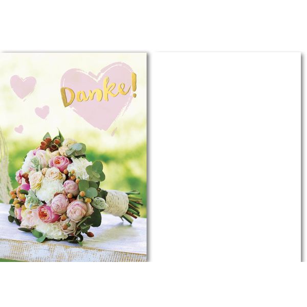 Danksagung 5 Danksagungen mit 5 Umschlägen Hochzeit