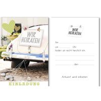 Einladung 5 Einladungskarten mit 5 Umschlägen Hochzeit