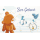 Geburt – Baby  -  PopUp-Card - Klappkarte mit 3D-Innenleben - Grußkarte mit Briefumschlag im Format: 11,5 x 17 cm  - Zur Geburt – blau