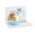 Geburt – Baby  -  PopUp-Card - Klappkarte mit 3D-Innenleben - Grußkarte mit Briefumschlag im Format: 11,5 x 17 cm  - Zur Geburt – blau