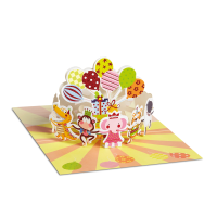 Ohne Text -  PopUp-Card - Klappkarte mit 3D-Innenleben - Grußkarte mit Briefumschlag im Format: 11,5 x 17 cm  - Feier
