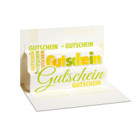 Gutschein -  PopUp-Card - Klappkarte mit 3D-Innenleben -...