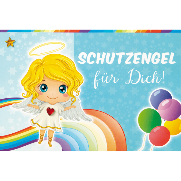 Allgemeine Wünsche 3D Pop-Up Grußkarte mit Umschlag Schutzengel für dich