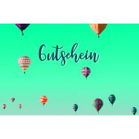 Gutschein Glückwunschkarte mit Umschlag Heißluftballon