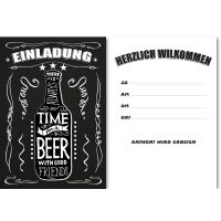 Einladung (5 Stück) Bierflasche Karte mit Umschlag