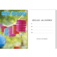 Einladung (5 Stück) Girlanden Karte mit Umschlag