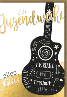 Jugendweihe - Karte mit Umschlag - Gitarre