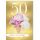50. Geburtstag Glückwunschkarte Blumen in Eistüte