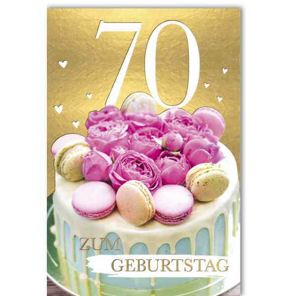 70. Zahlengeburtstag Glückwunschkarte 60 Cocktails