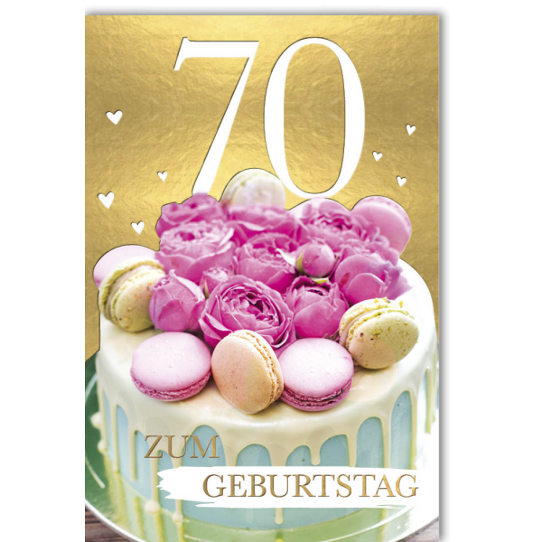 70. Zahlengeburtstag Glückwunschkarte 60 Cocktails