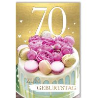 70. Zahlengeburtstag Glückwunschkarte 60 Cocktails
