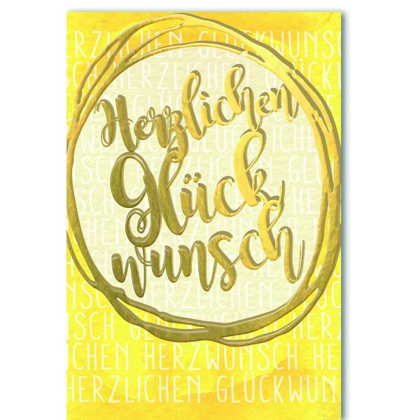 Allgemeine Wünsche Glückwunschkarte mit Umschlag Herzlichen Glückwunsch