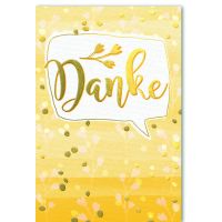 Danke Glückwunschkarte mit Umschlag Danke Gold