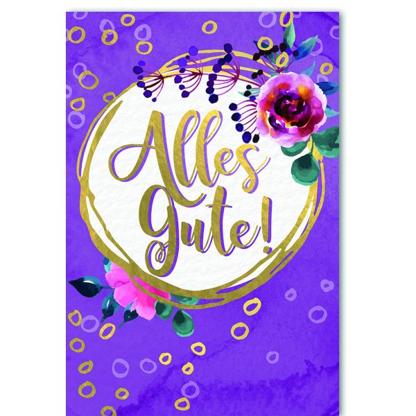 Allgemeine Wünsche Glückwunschkarte mit Umschlag Blume Alles Gute