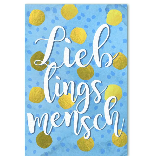 Lieblingsmensch Glückwunschkarte mit Umschlag
