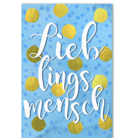 Lieblingsmensch Glückwunschkarte mit Umschlag