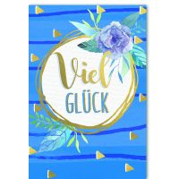 Viel Glück Glückwunschkarte mit Umschlag
