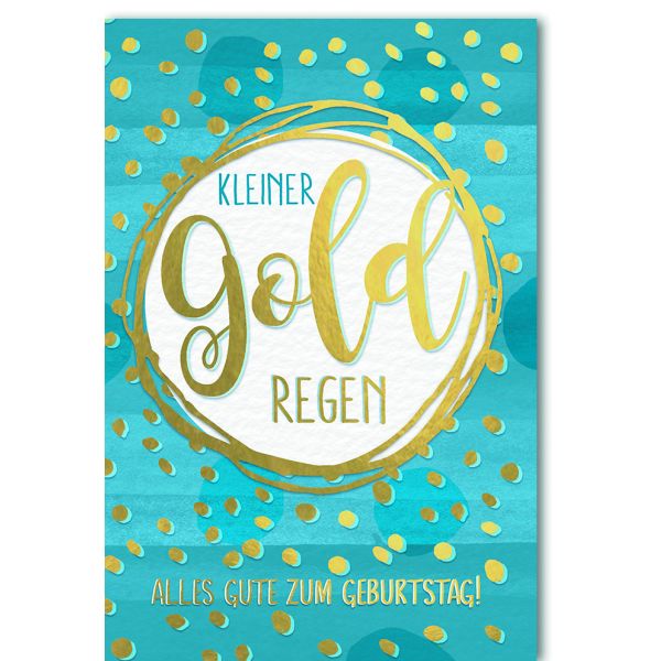 Geburtstag Geldkarte Glückwunschkarte mit Umschlag Geldkarte Kleiner Goldregen