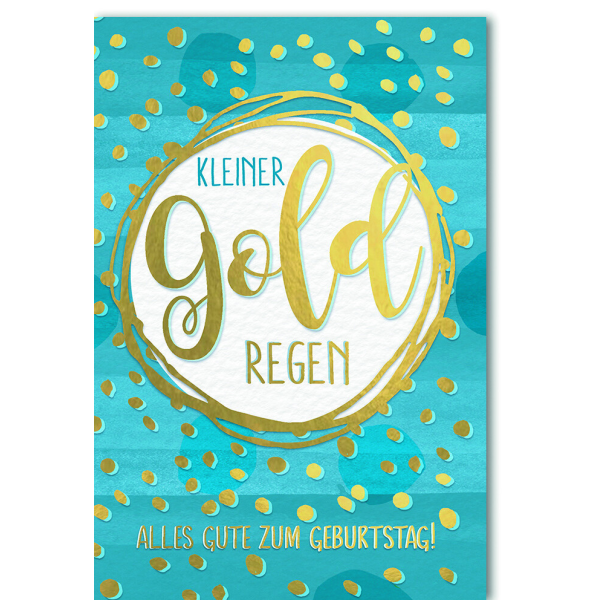 Geburtstag Geldkarte Glückwunschkarte mit Umschlag Geldkarte Kleiner Goldregen