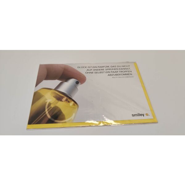 Allgemeine Wünsche Smiley Grußkarte mit Umschlag Parfümflasche mit Smiley
