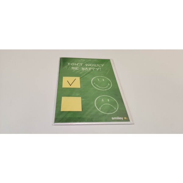 Allgemeine Wünsche Smiley Grußkarte mit Umschlag Smiley mit Post-It´s