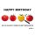Geburtstag Smiley Glückwunschkarte mit Umschlag Tomaten mit Smiley