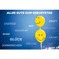 Geburtstag Smiley Glückwunschkarte mit Umschlag...
