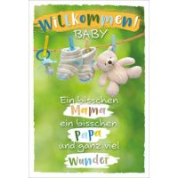 Geburt Baby Freudiges Ereignis Glückwunschkarte mit...
