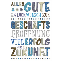 Glückwunschkarte zur Geschäftseröffnung im...