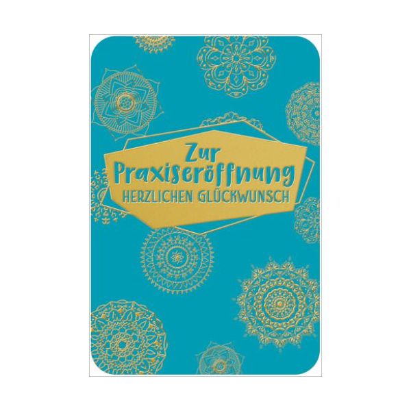 Glückwunschkarte zur Praxiseröffnung mit Briefumschlag
