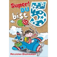 A - 5. Geburtstag Glückwunschkarte im Format 11,5 x...
