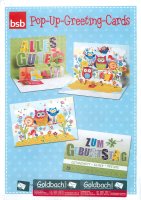 Geburtstag -  PopUp-Card - Klappkarte mit 3D-Innenleben - Grußkarte mit Briefumschlag im Format: 11,5 x 17 cm  - Zum Geburtstag – Blumen