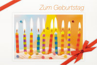 Geburtstag -  PopUp-Card - Klappkarte mit 3D-Innenleben - Grußkarte mit Briefumschlag im Format: 11,5 x 17 cm  - Zum Geburtstag – Kerzen