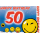 50. Geburtstag 3D Pop-Up Glückwunschkarte mit Umschlag 50 Smileys Happy Birthday