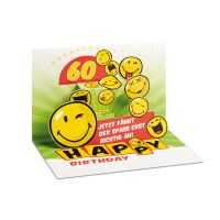 60. Geburtstag 3D Pop-Up Glückwunschkarte mit...