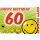 60. Geburtstag 3D Pop-Up Glückwunschkarte mit Umschlag 60 Smileys Happy Birthday