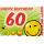 60. Geburtstag 3D Pop-Up Glückwunschkarte mit Umschlag 60 Smileys Happy Birthday